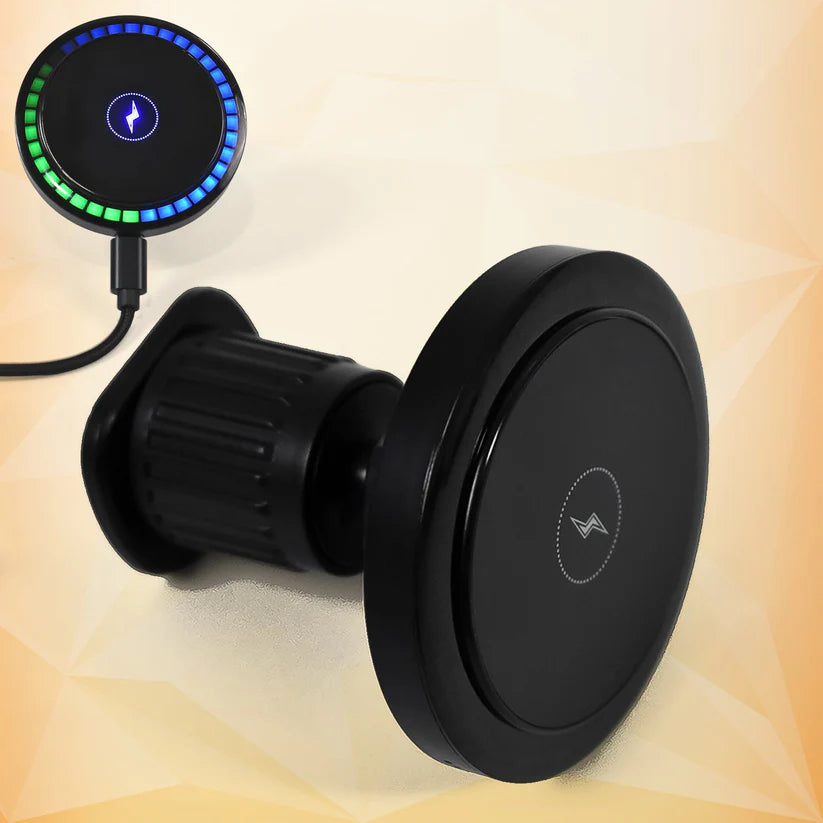 Magnetic Phone Mount – Wireless Charger with Music Sync Lights