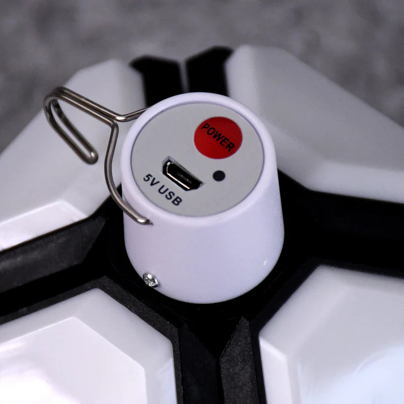 Foldable USB Rechargeable Camping LED Light with Hanging Hook (1 Pc)