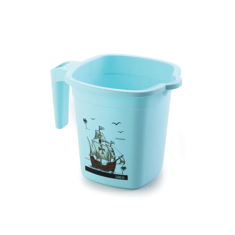6-Piece Plastic Bathroom Set – Bucket, Dustbin, Stool, Mug & Soap Case