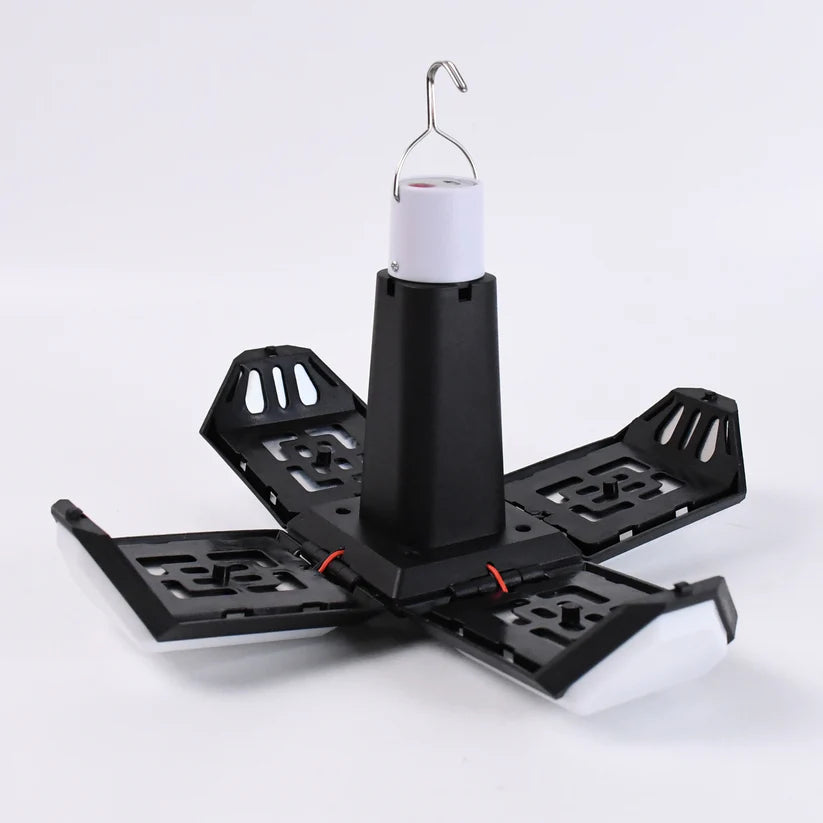 Foldable USB Rechargeable Camping LED Light with Hanging Hook (1 Pc)