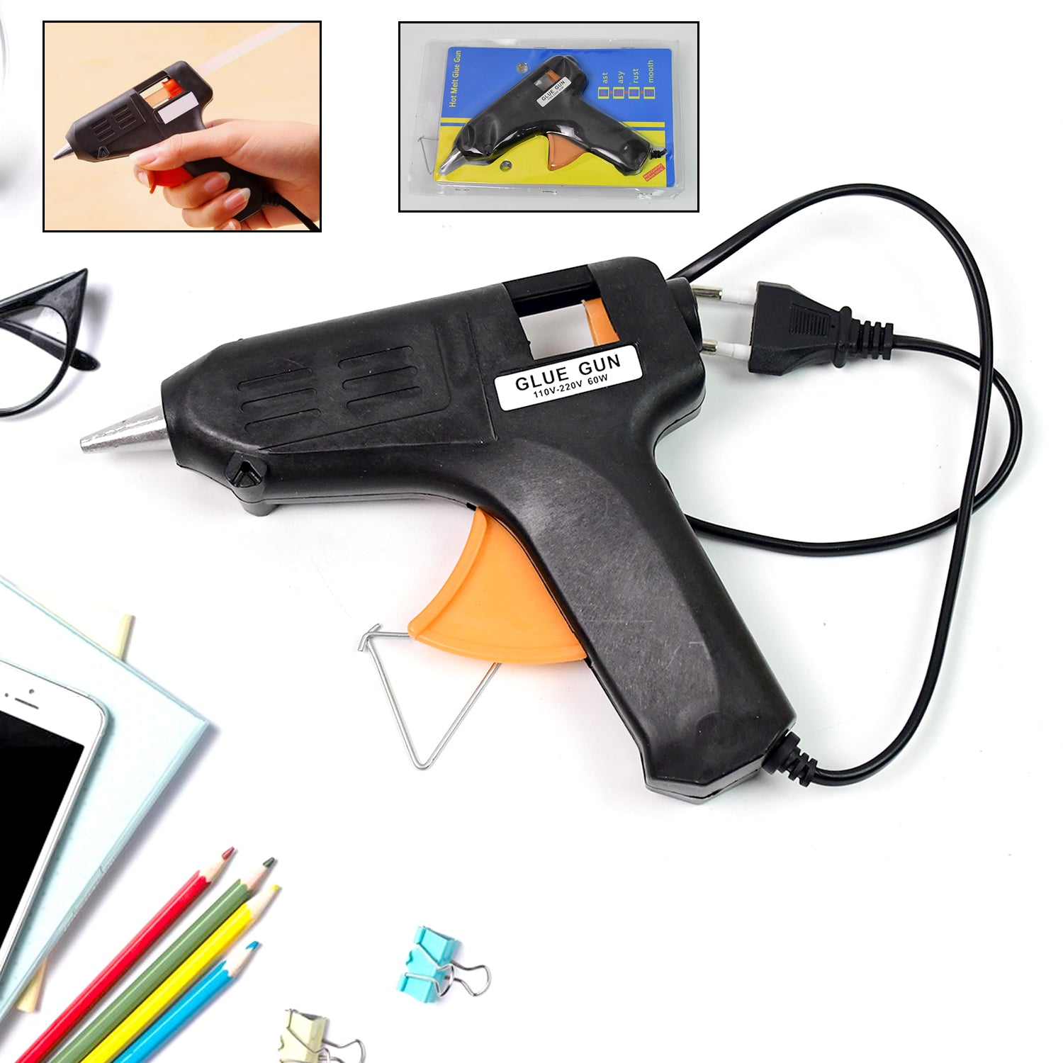 60W Hot Glue Gun for Crafts, DIY, and Quick Repairs