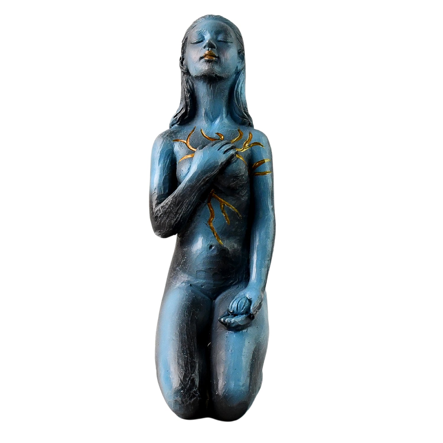 Elegant Resin Kneeling Woman Statue – Decorative Art Piece (1 Pc)