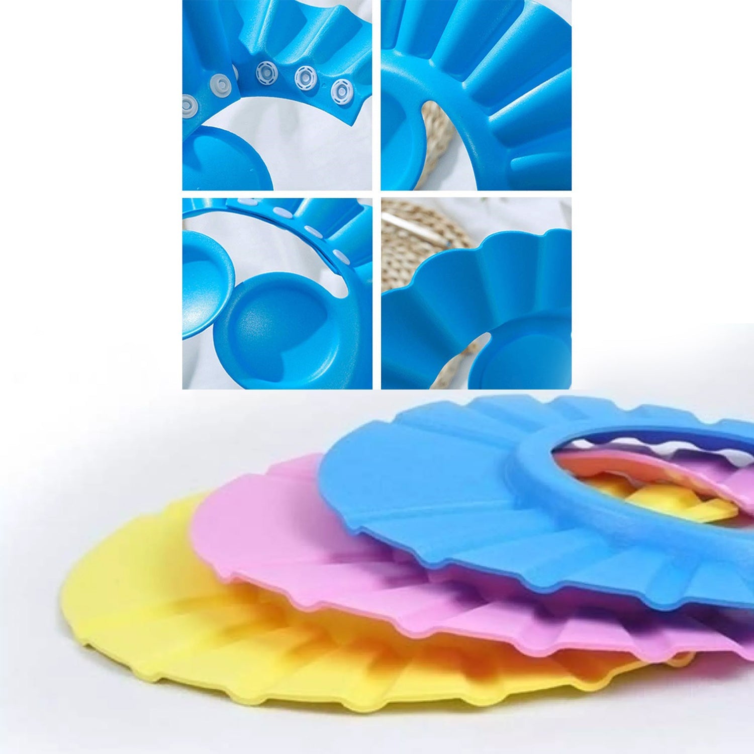 Adjustable Soft Baby Shower Cap – Safe Bathing Hat for Infants