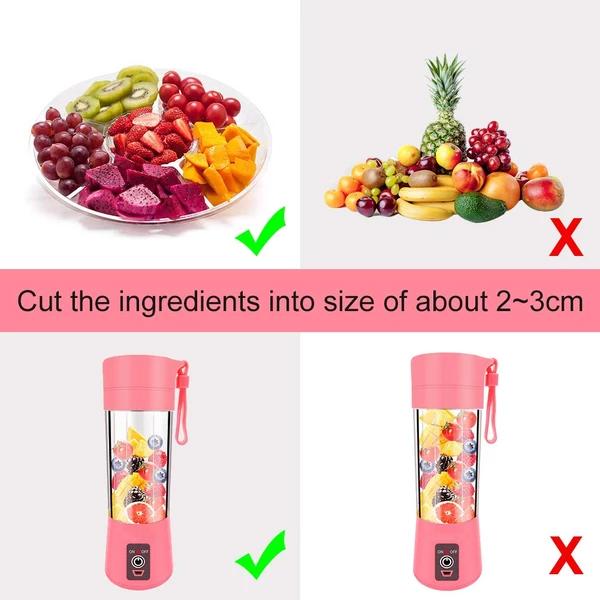 Portable USB Electric Juicer – 6 Blades, Protein Shaker (1 Pc)