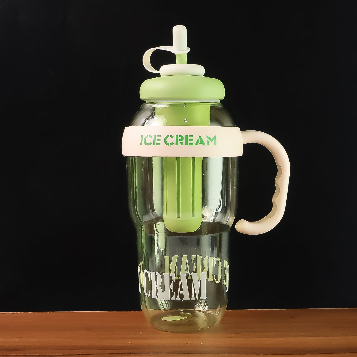 1300ml Large Ice Cream Water Bottle with Straw & Fruit Infuser