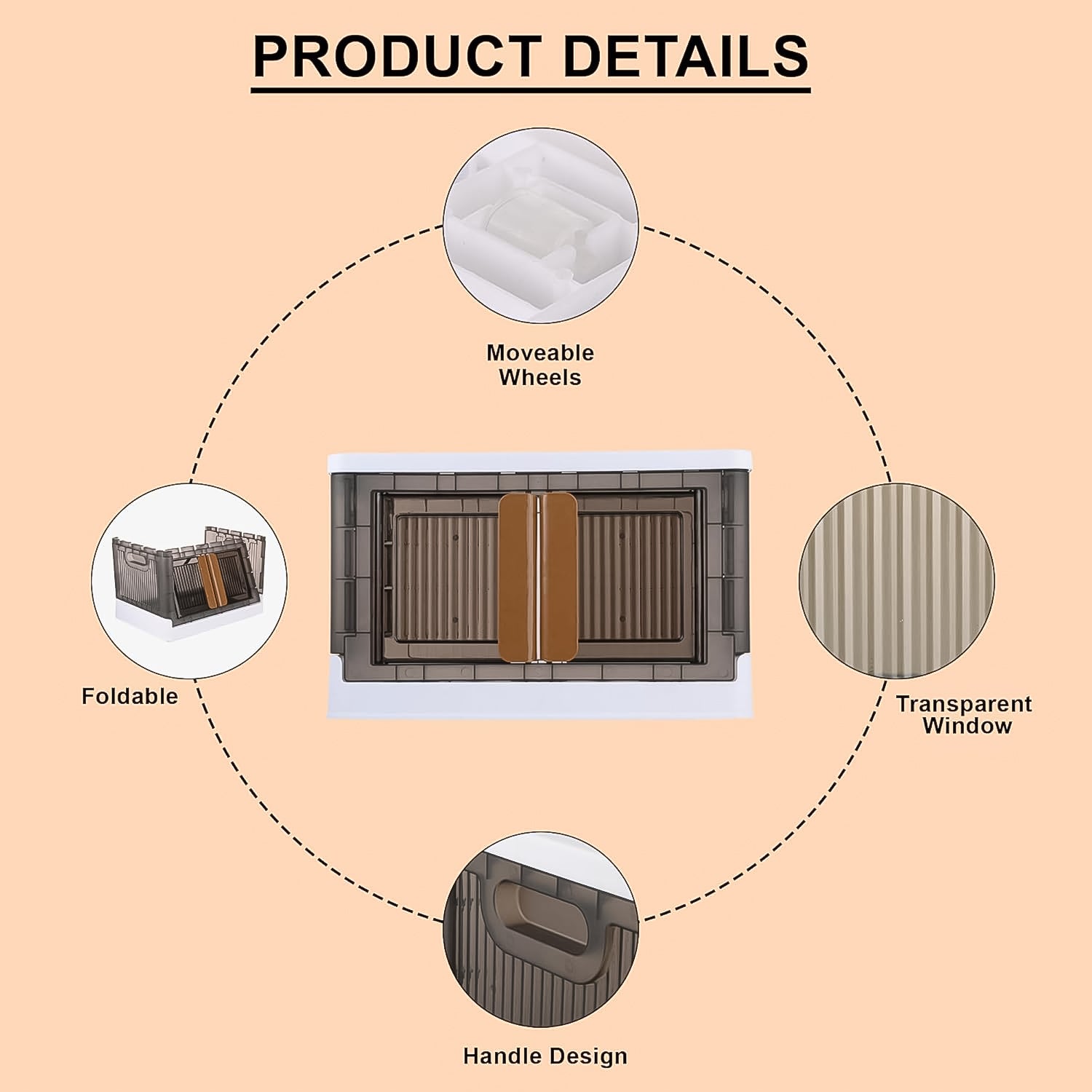 Foldable Plastic Wardrobe Organizer – 1 Layer, Compact Storage (1 Pc)