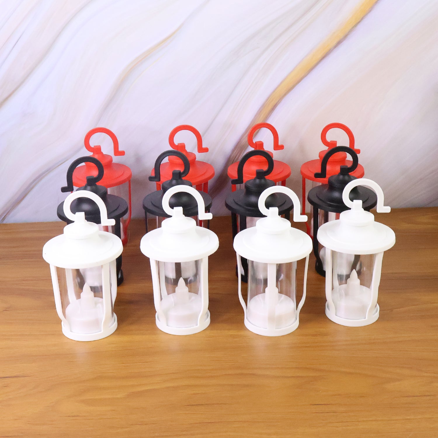 Set of 12 Decorative Lantern-Style Flameless LED Candles