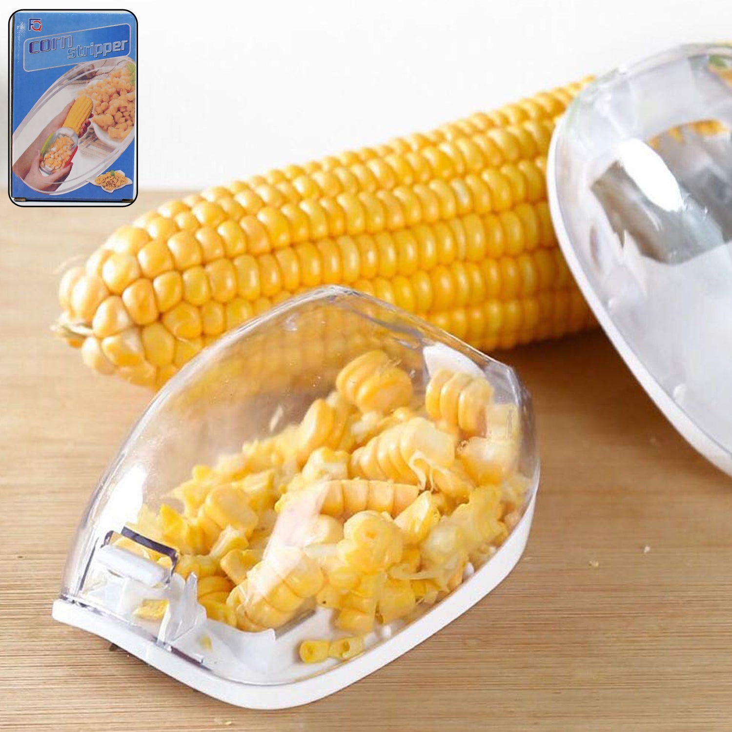 Magic Plastic Corn Remover with Steel Blades – Kernel Stripper (1 Pc)