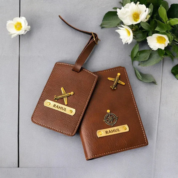 Travel Combo – Passport Case & Luggage Tag Set for Men & Women - fiveend.com