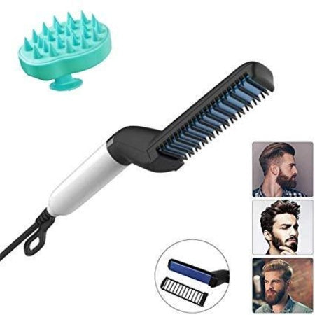 Men’s Beard & Hair Curling Straightener – Modelling Comb Tool