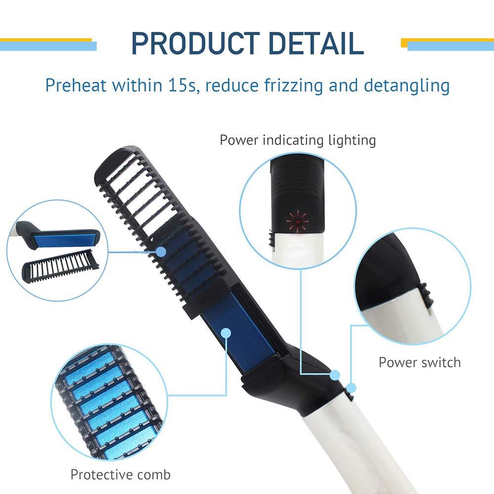 Men’s Beard & Hair Curling Straightener – Modelling Comb Tool