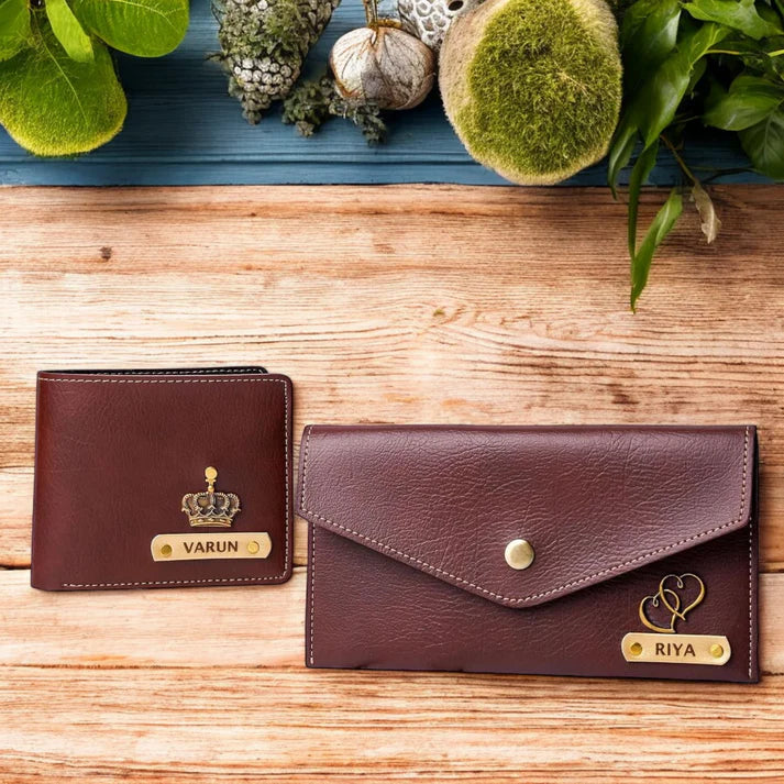 Personalized Couple Wallet Set – Unique Gift for Him & Her