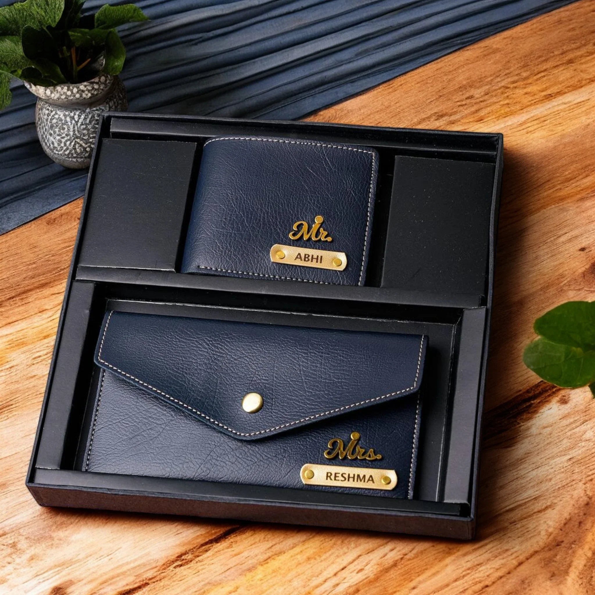 Personalized Couple Wallet Set – Unique Gift for Him & Her