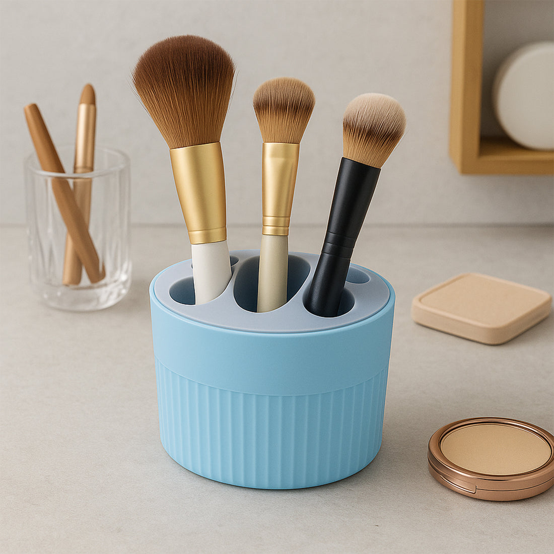 Multipurpose Bathroom Toothbrush & Utility Holder Stand with Slots (1 Pc)