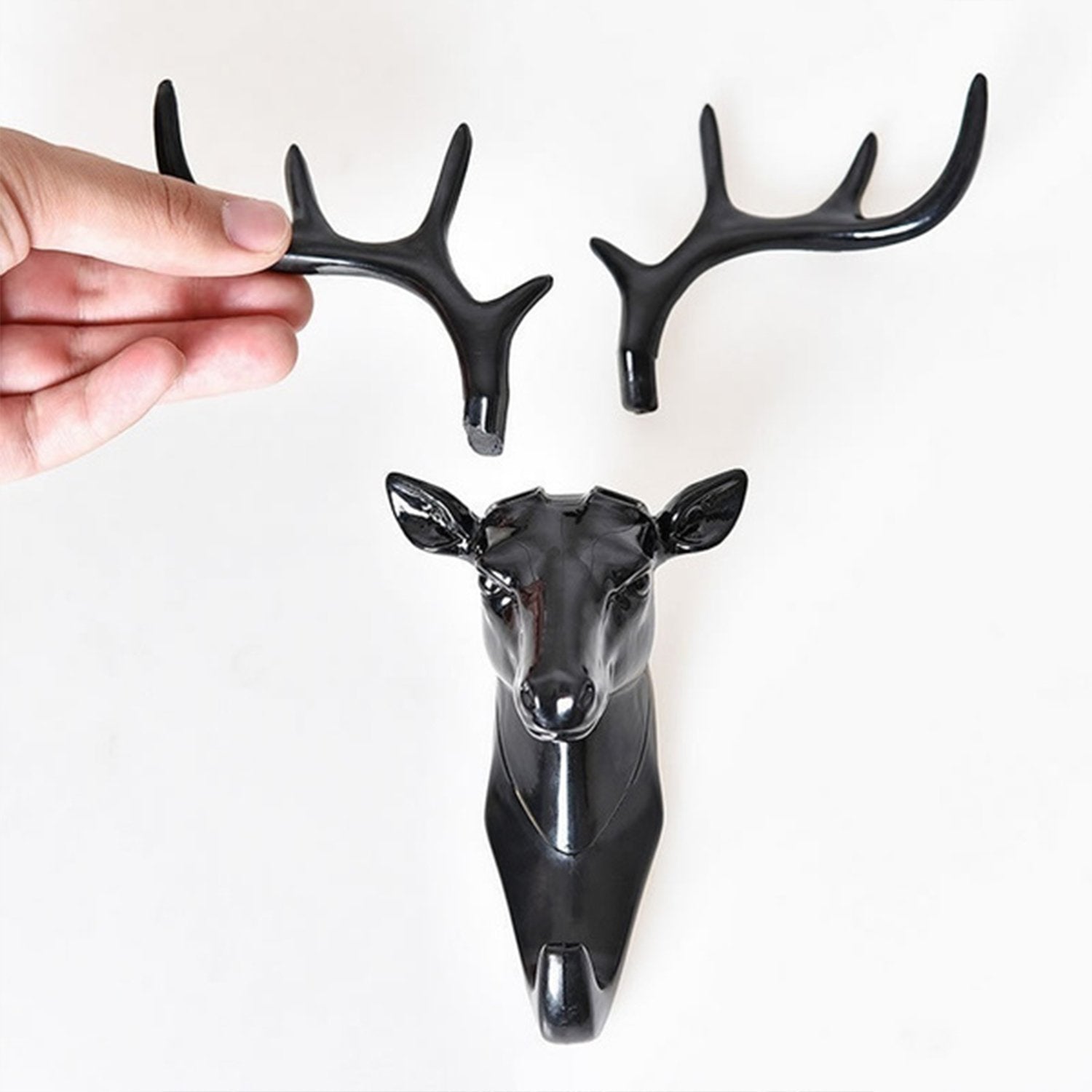 Deer Head Wall Hook Hanger – Self-Adhesive Door Hook for Coat, Keys, & Accessories