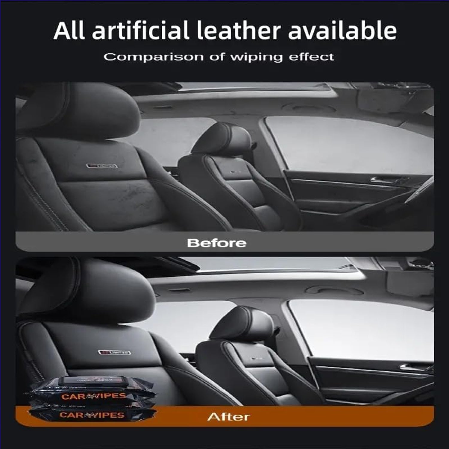 Car Dashboard Scratch Remover Wipes – 80 Pcs Set for Auto Care