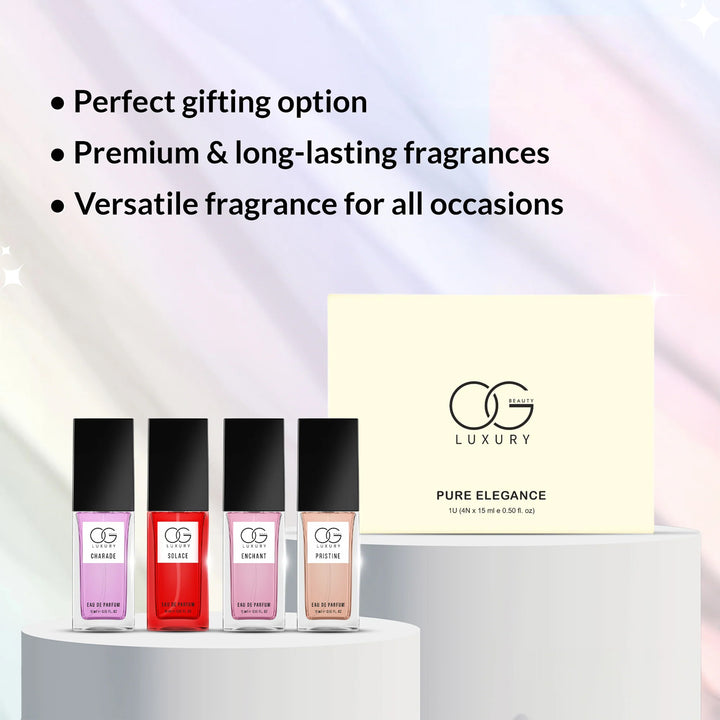 OG Beauty Luxury Pure Elegance Eau De Parfum – 4-Piece Set (15ml)