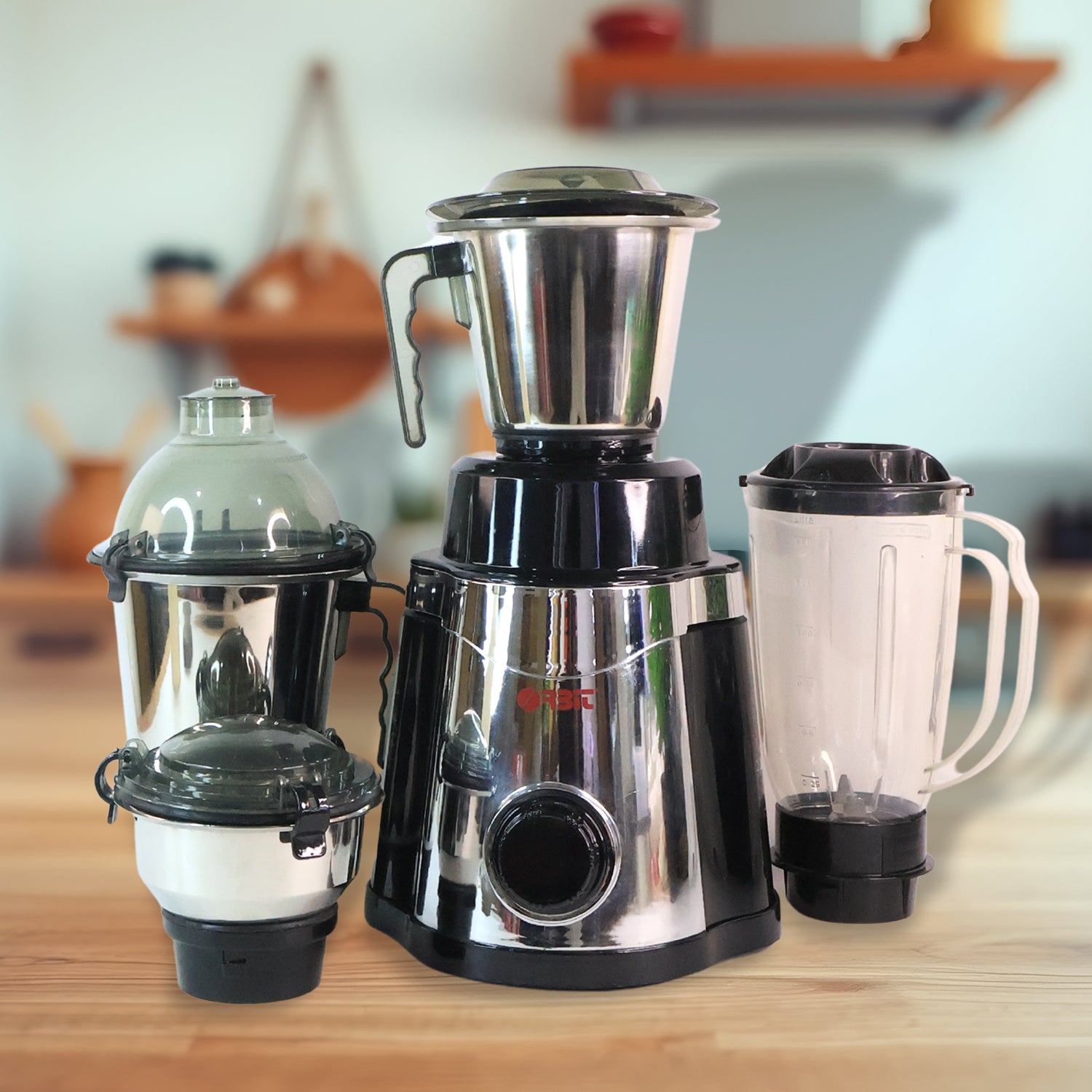 Orbit 1 HP Mixer Grinder - 4 Multipurpose Jars, Heavy Duty 746W