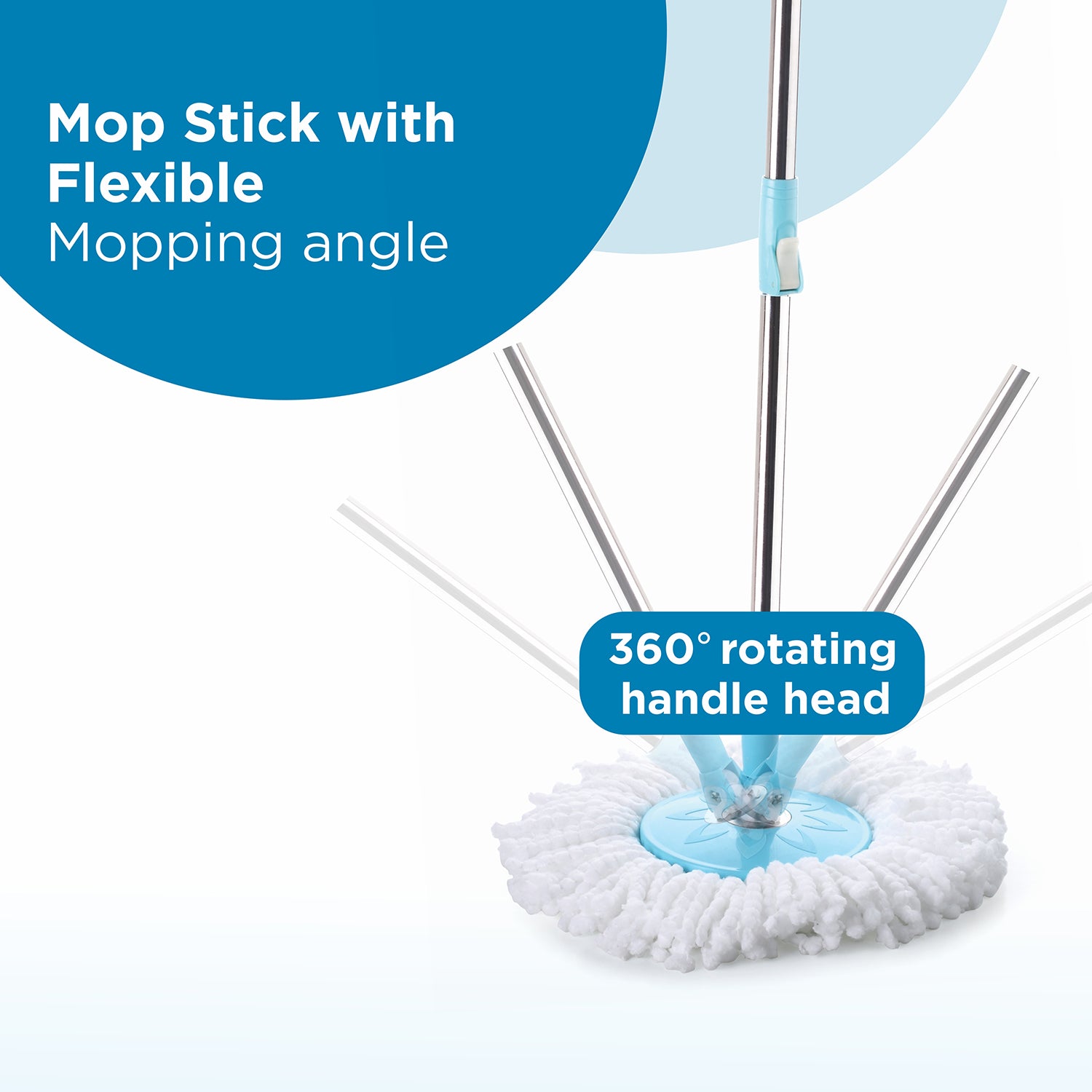 Spin Mop with Big Wheels & Auto Fold Handle – 360° Cleaning Mop