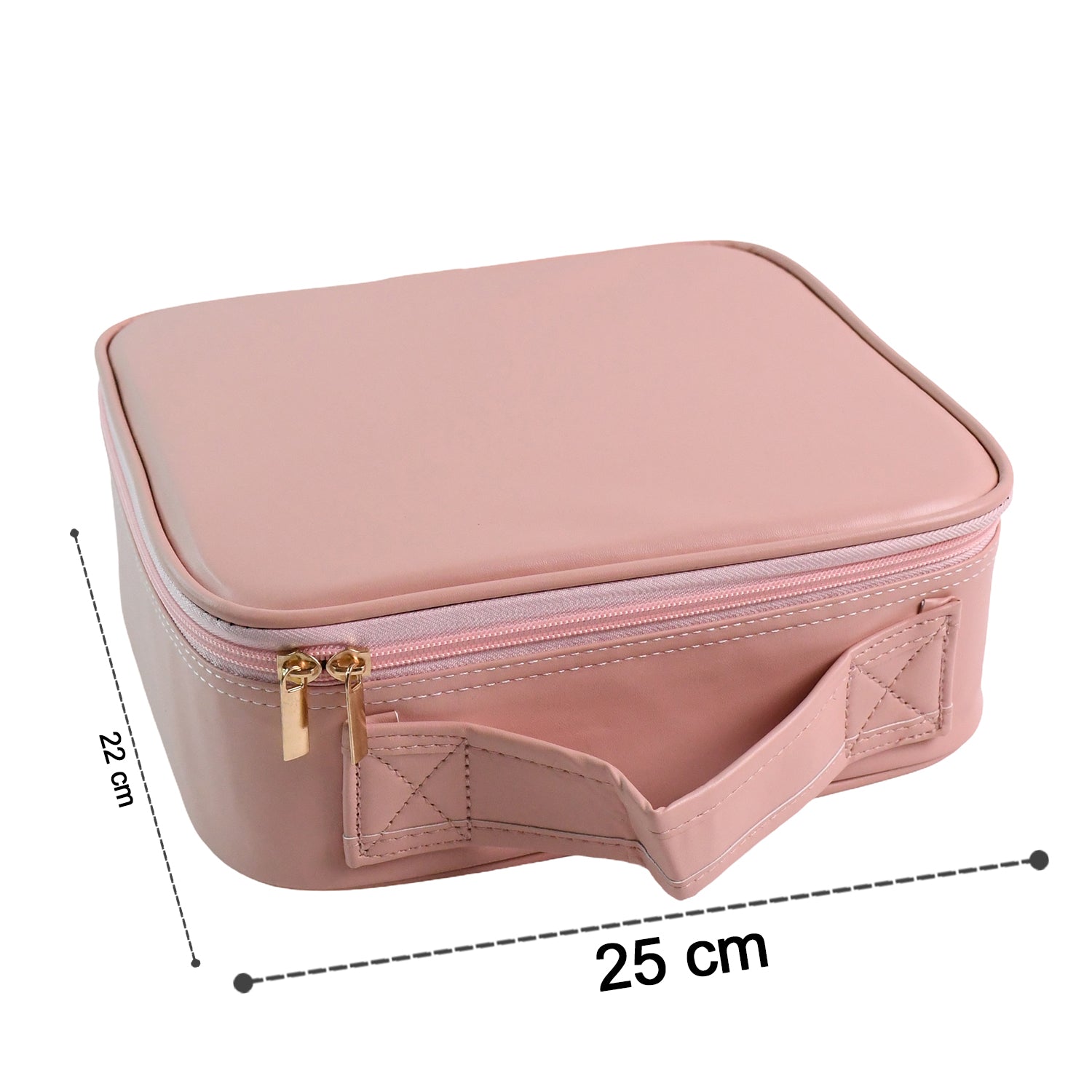 Pink LED Light Premium Makeup Organizer Box – Stylish Storage (1 Pc)