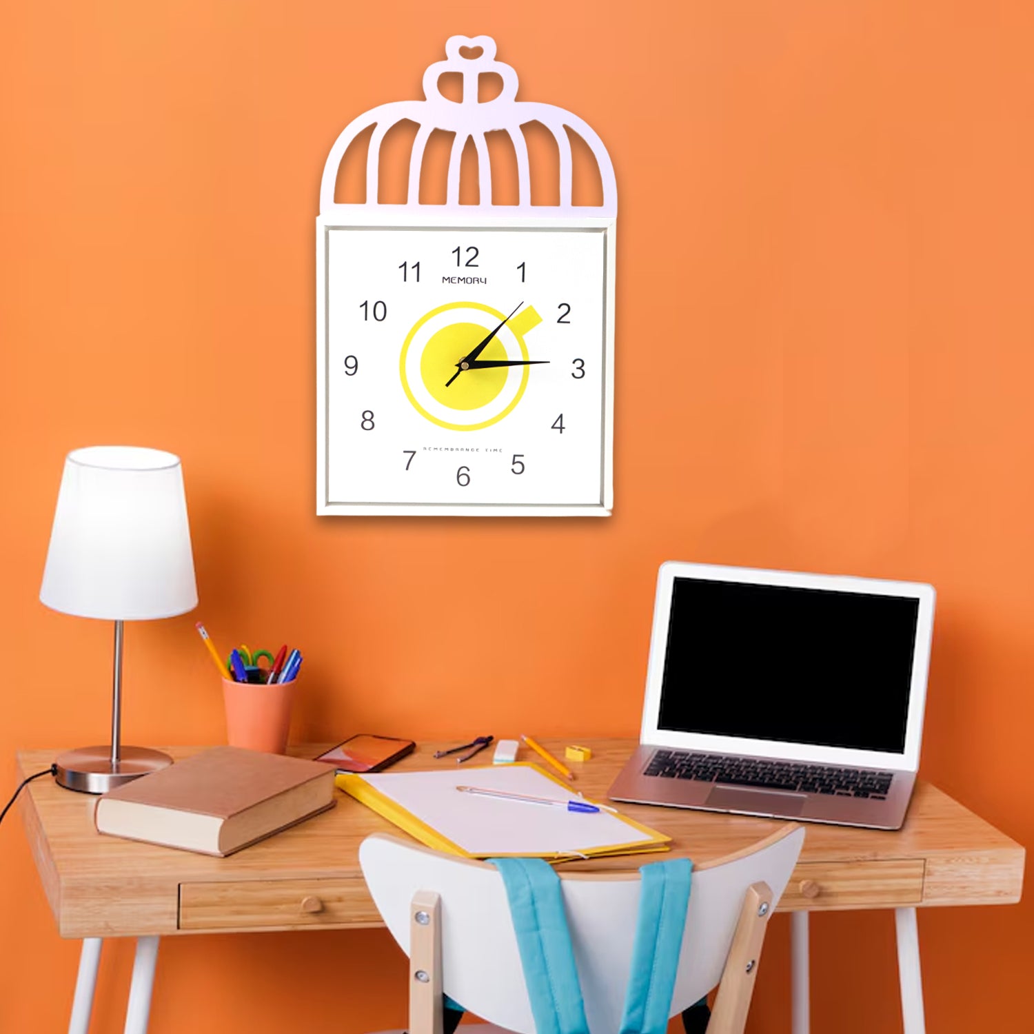 Decorative Square Wall Clock – Battery Operated, Stylish Design