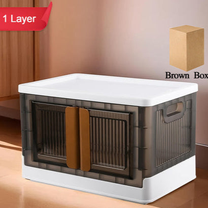 Foldable Plastic Wardrobe Organizer – 1 Layer, Compact Storage (1 Pc)