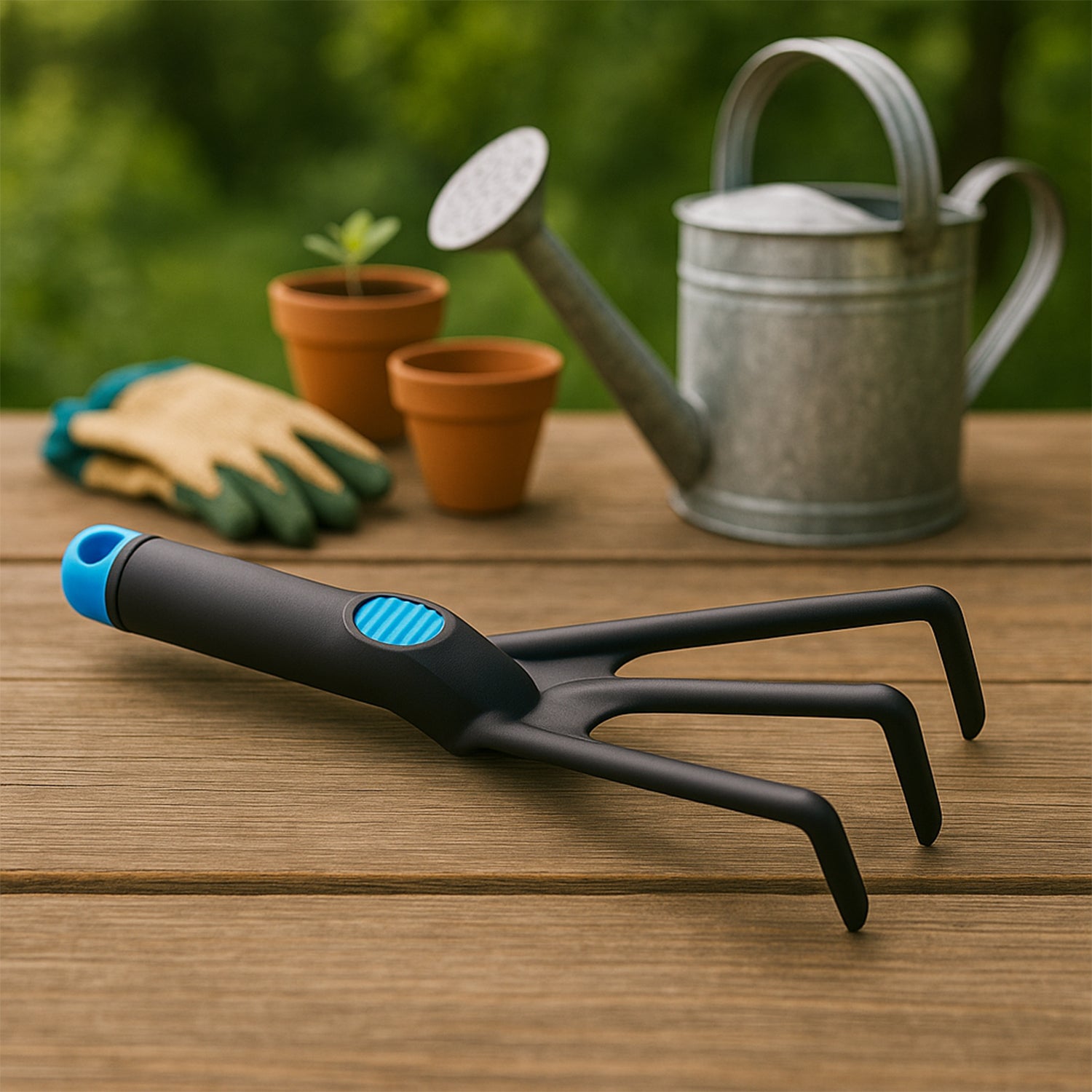 Ergonomic Garden Hand Cultivator Tool for Soil Loosening (1 Pc)