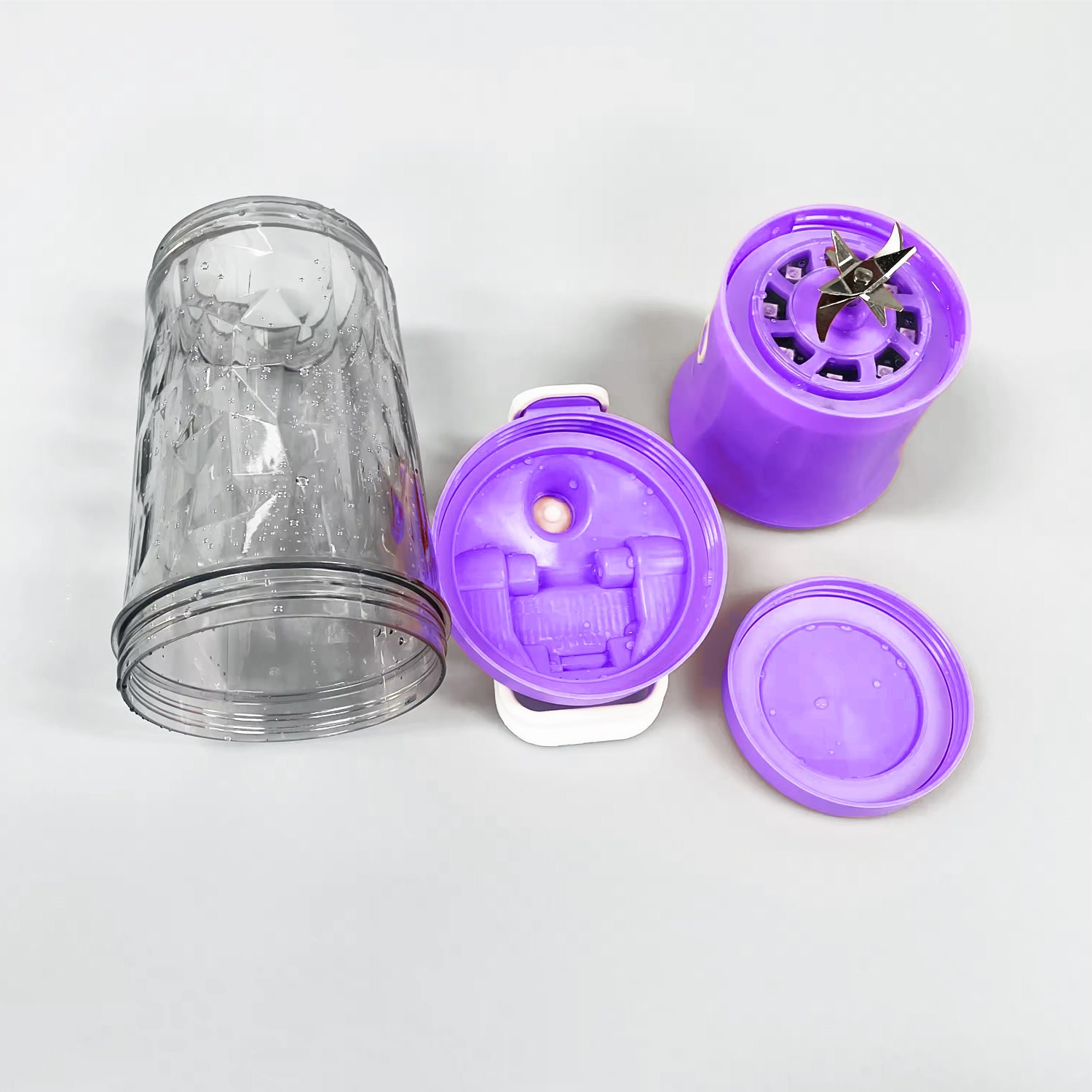 Electric Crusher Juicer with 8 Blades & Multicolor Light - 600ml