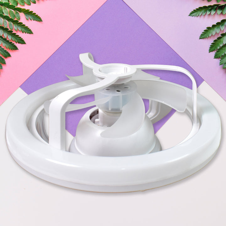 360° Rotating Ceiling Fan Light with Remote Control (1 Pc)