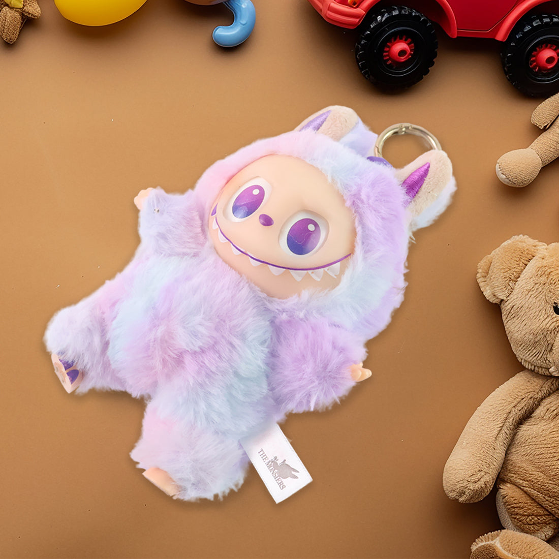 Cute Light Purple Plush Toy Cartoon Keychain with Hook (1 Pc)