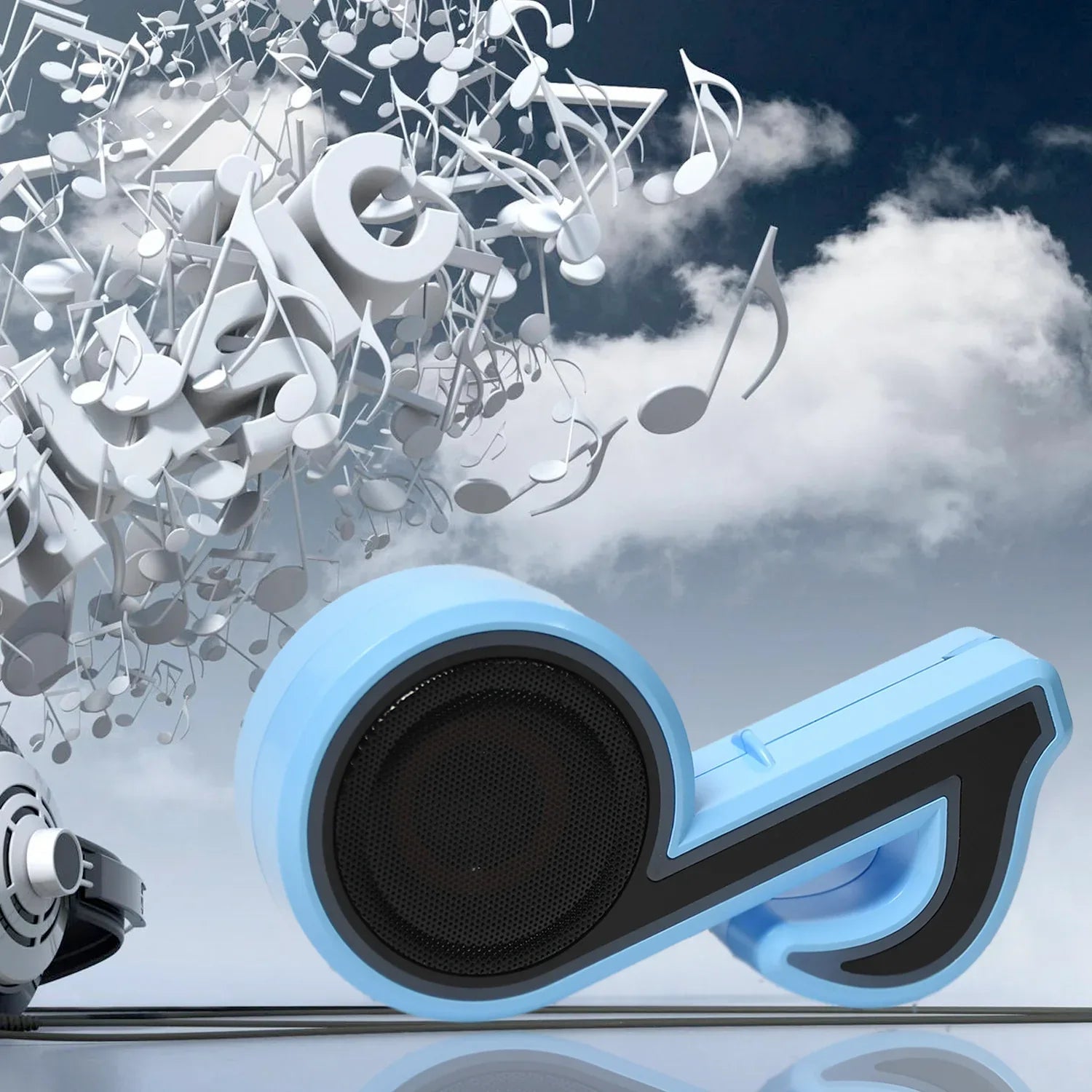 Mini Portable Music Note Speaker with LED Lights – Subwoofer Sound - fiveend.com