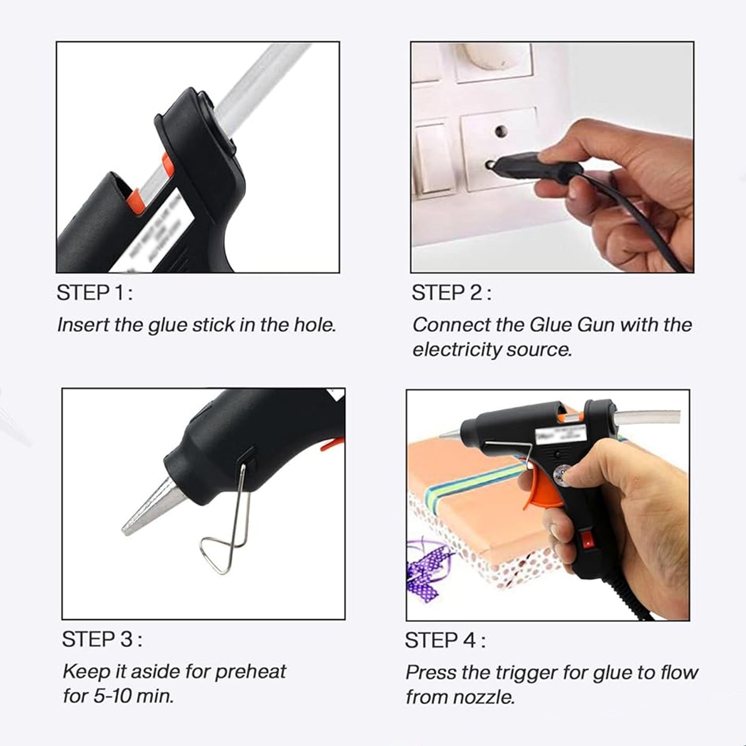 60W Hot Glue Gun for Crafts, DIY, and Quick Repairs
