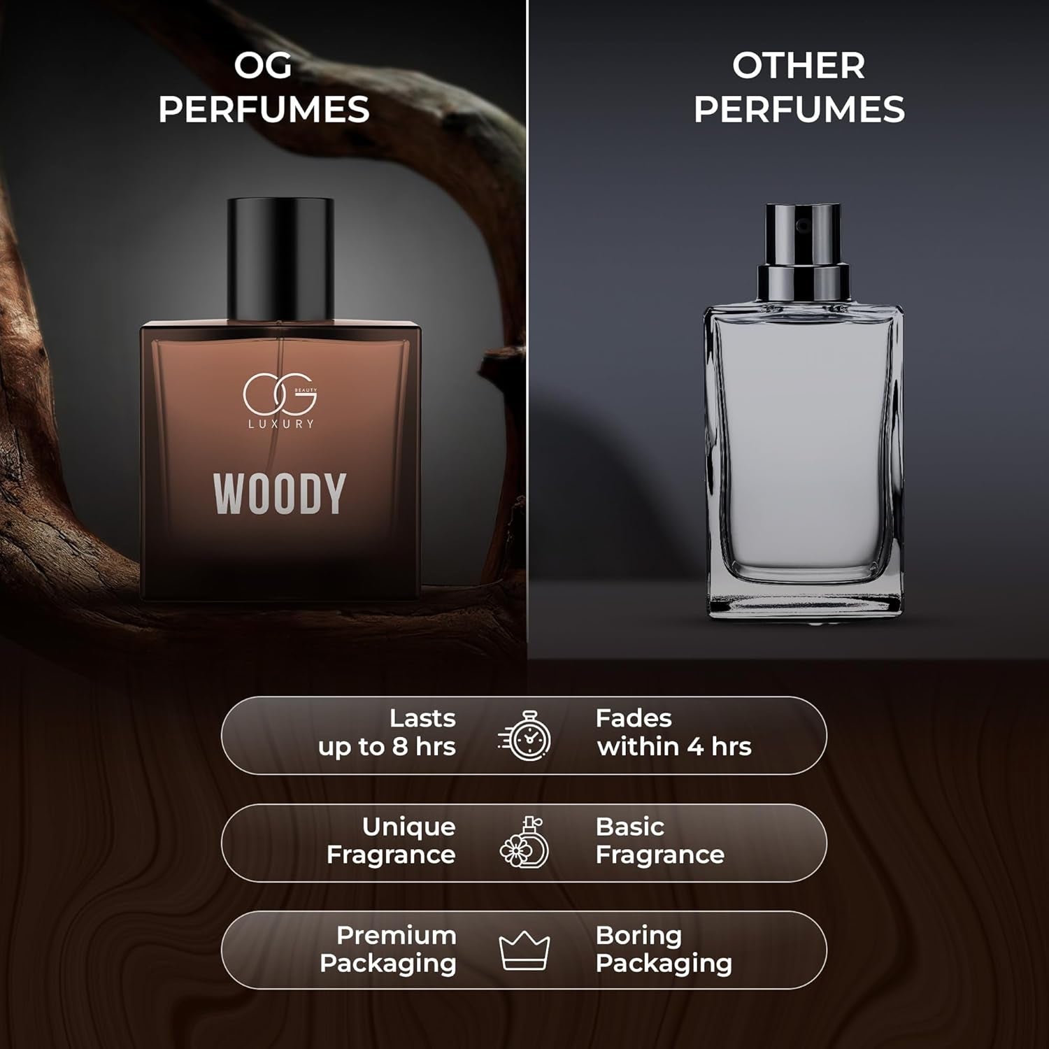 Luxury Woody Eau De Perfume – Elegant 50ml Fragrance