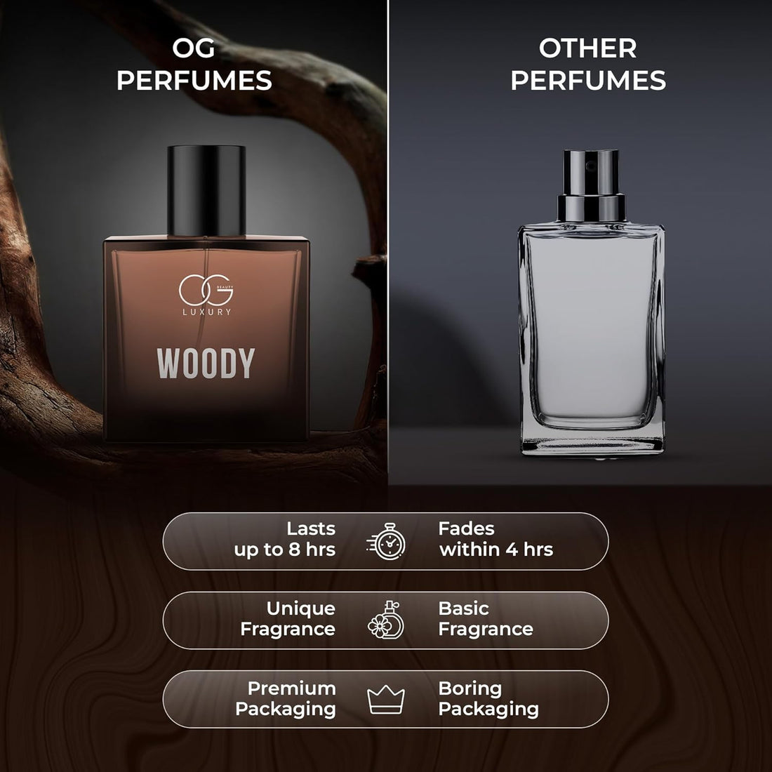 Luxury Woody Eau De Perfume – Elegant 50ml Fragrance