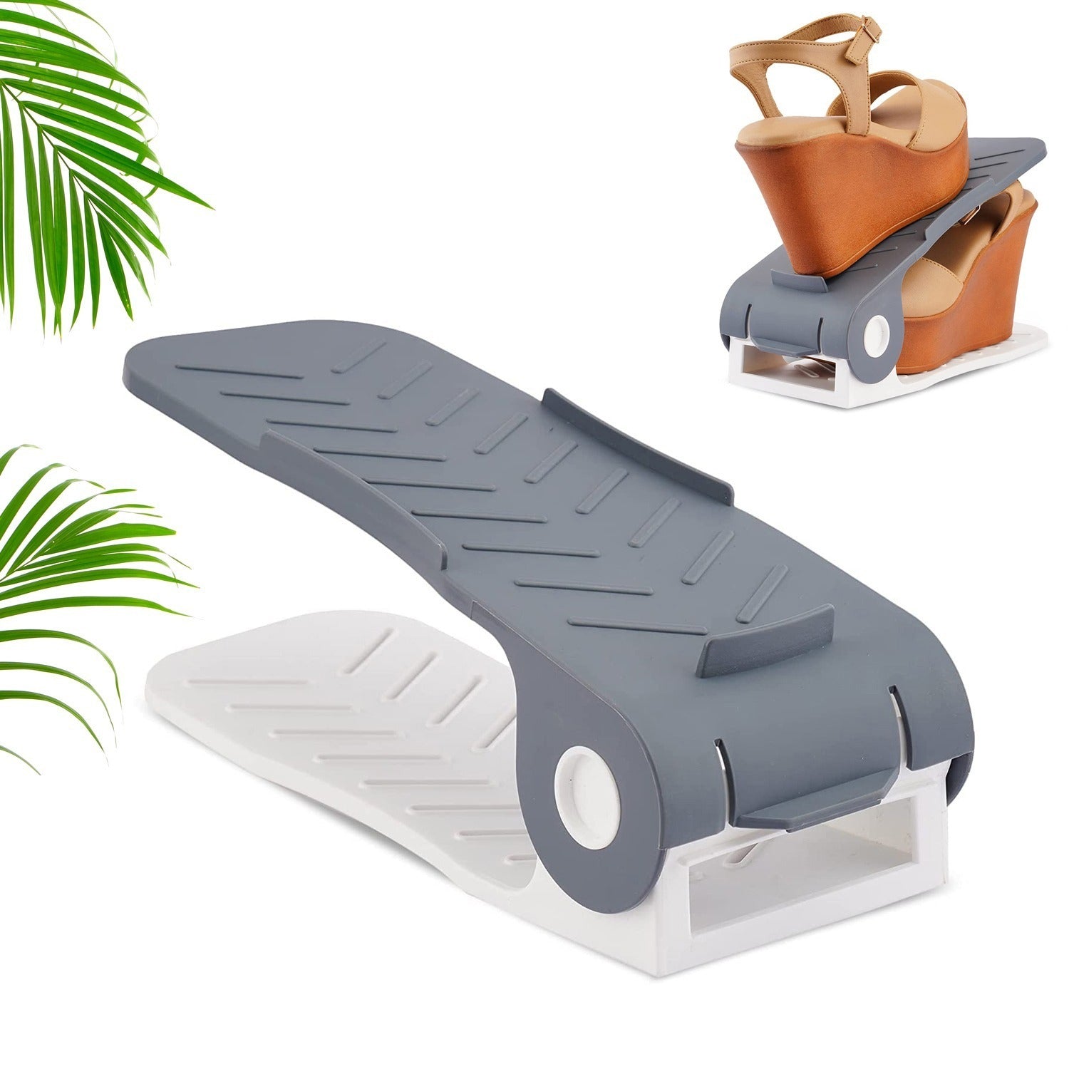 Adjustable Plastic Shoe Organizer - Space Saver Rack, 1 Pc