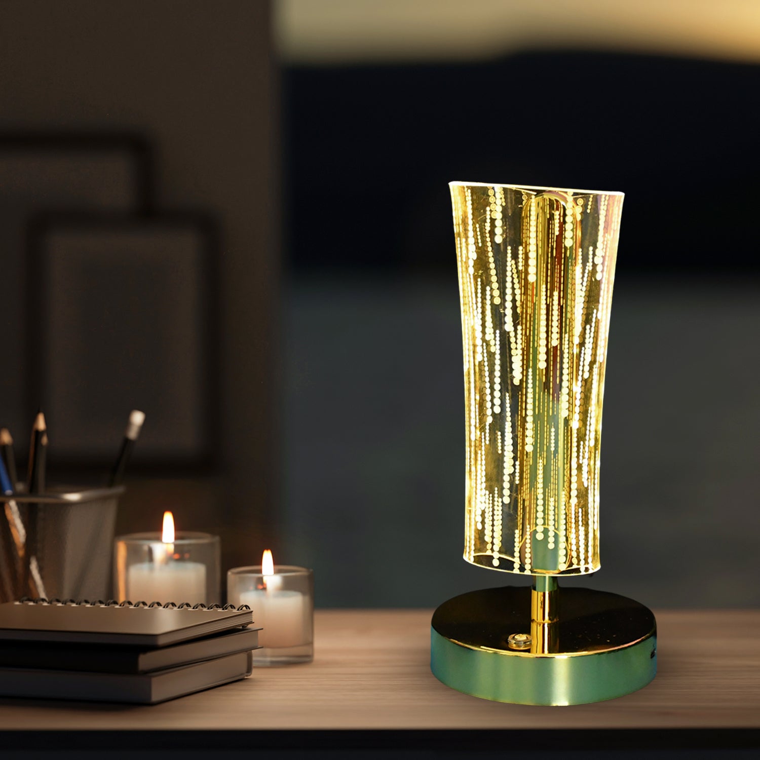 Luxury Crystal Table Lamp – Elegant Home Lighting (1 Pc)