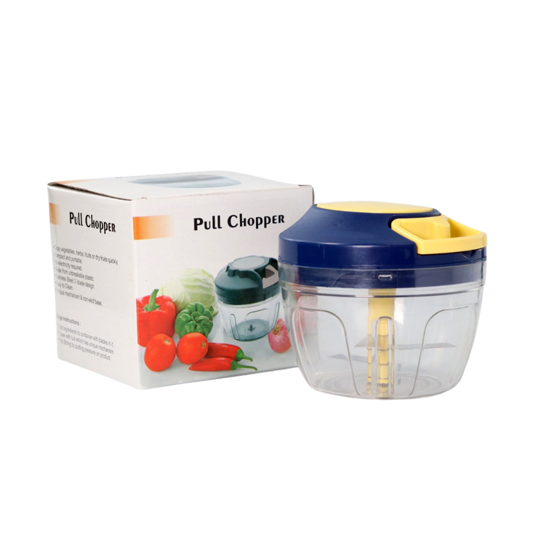 4-Blade Vegetable & Fruit Chopper for Easy Food Prep (650ml)