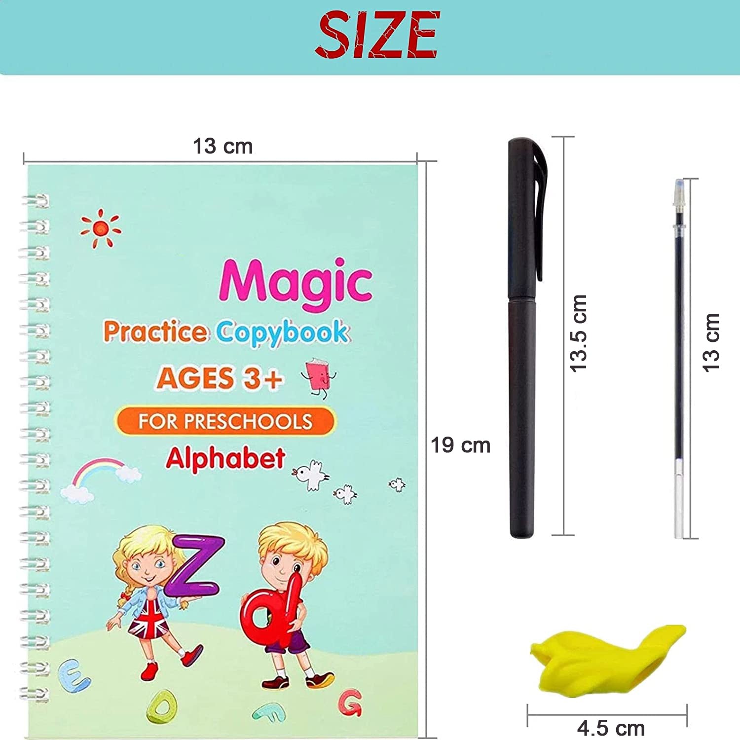 4-Piece Magic Copybook Set – For Kids & Adults, Ideal for Writing Notes