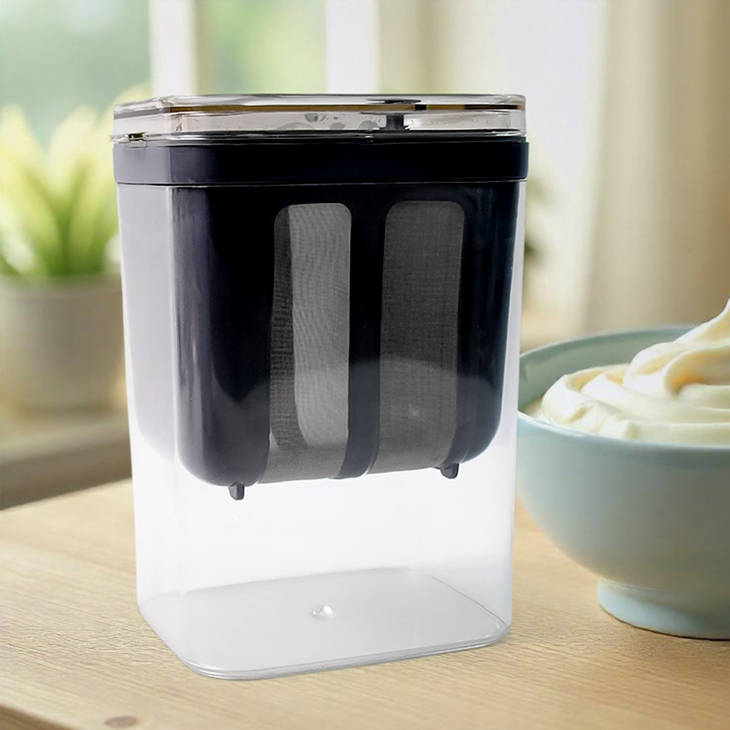 2-in-1 Multifunctional Yogurt Strainer with Storage Container – 1100ml