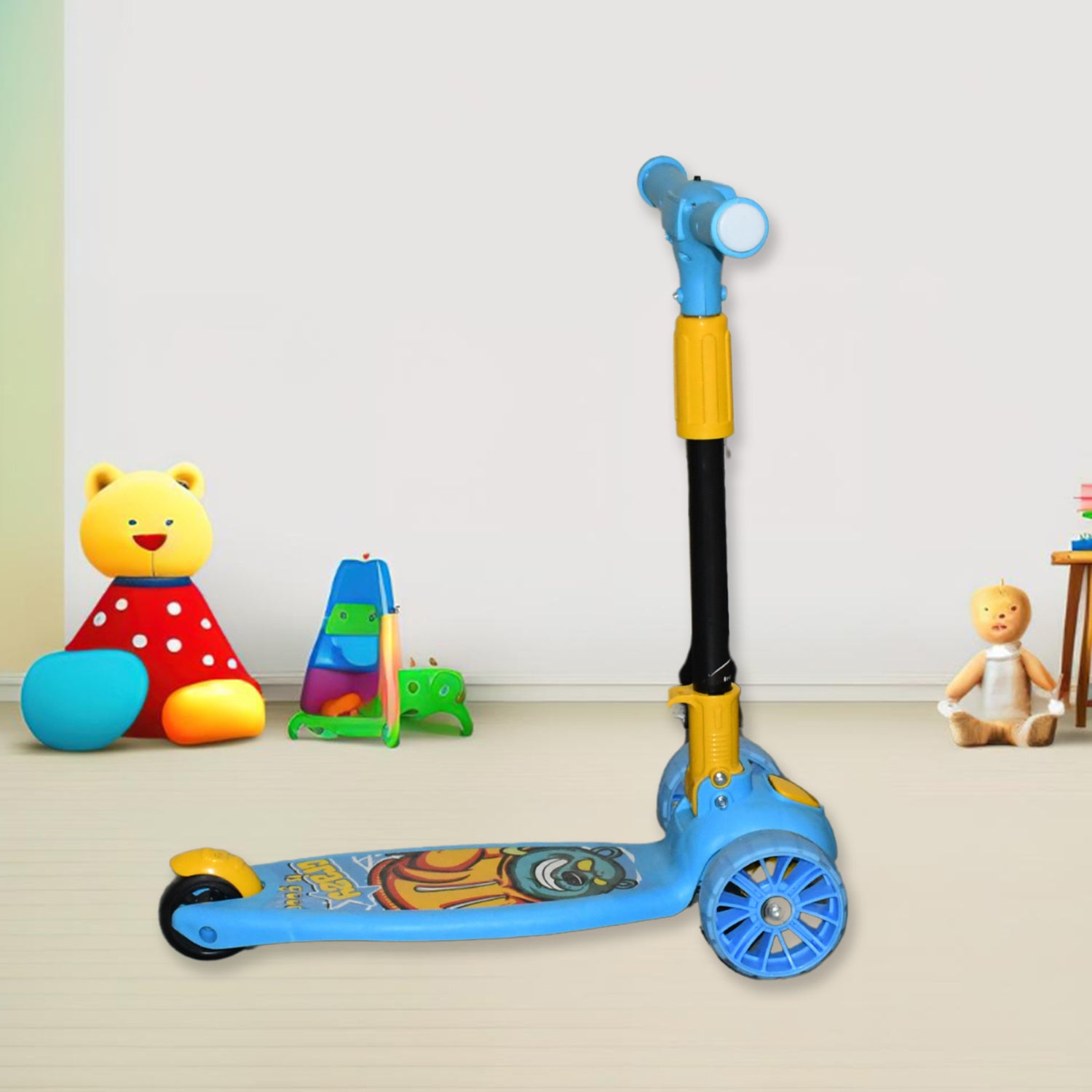 Jumbo Kids Scooter - 2 Wheels, Steel Frame, Foldable & Adjustable Height