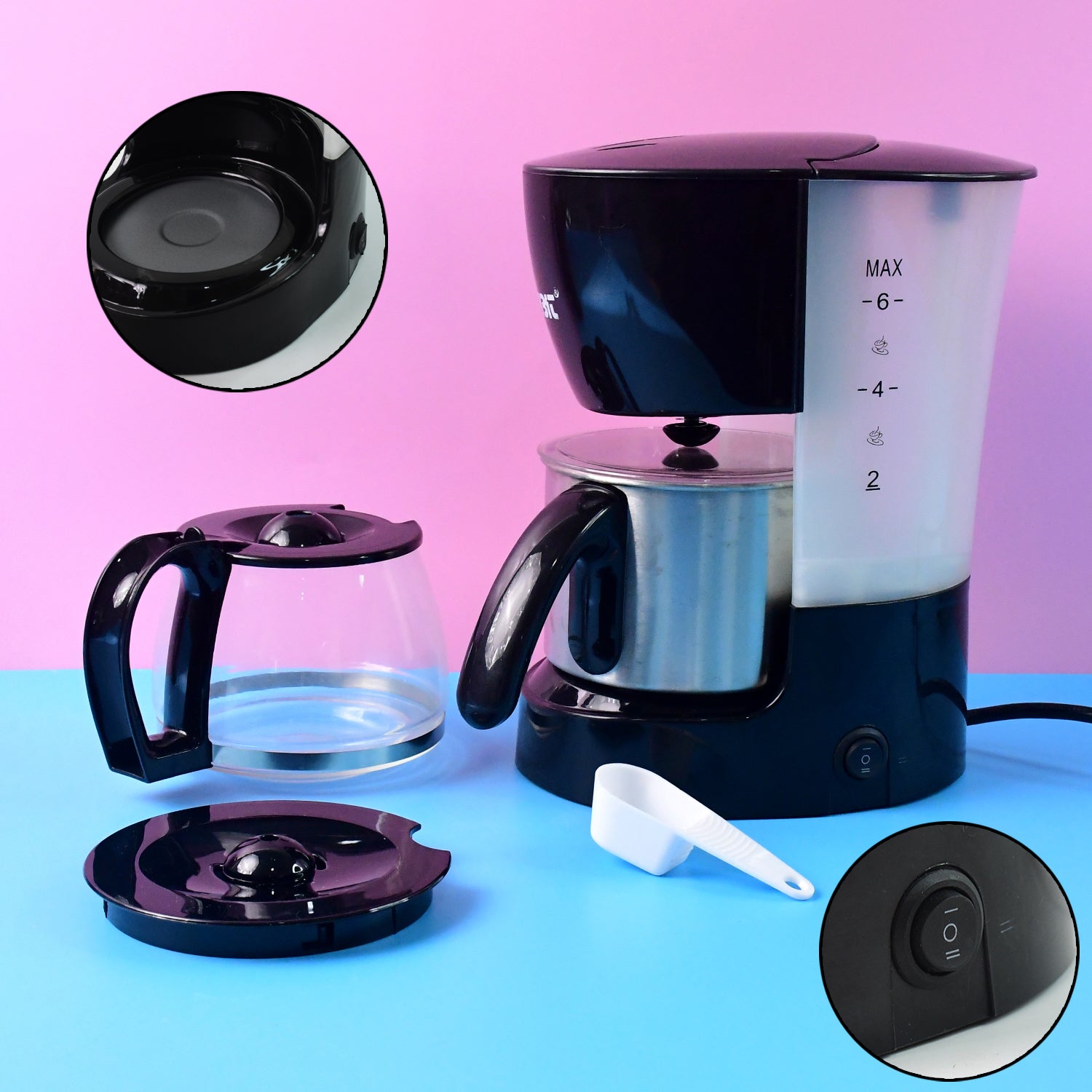 Orbit 800W Drip Coffee Maker – 1200ml Automatic Brewer