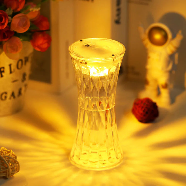 Crystal Night Lamp – Soft Eye Protection Light for Bedroom & Nursery (1 Pc)