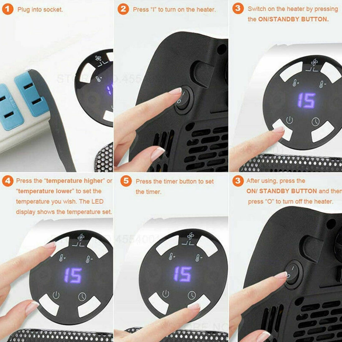 Mini Electric Space Heater – Quiet, Portable & Fast Heating