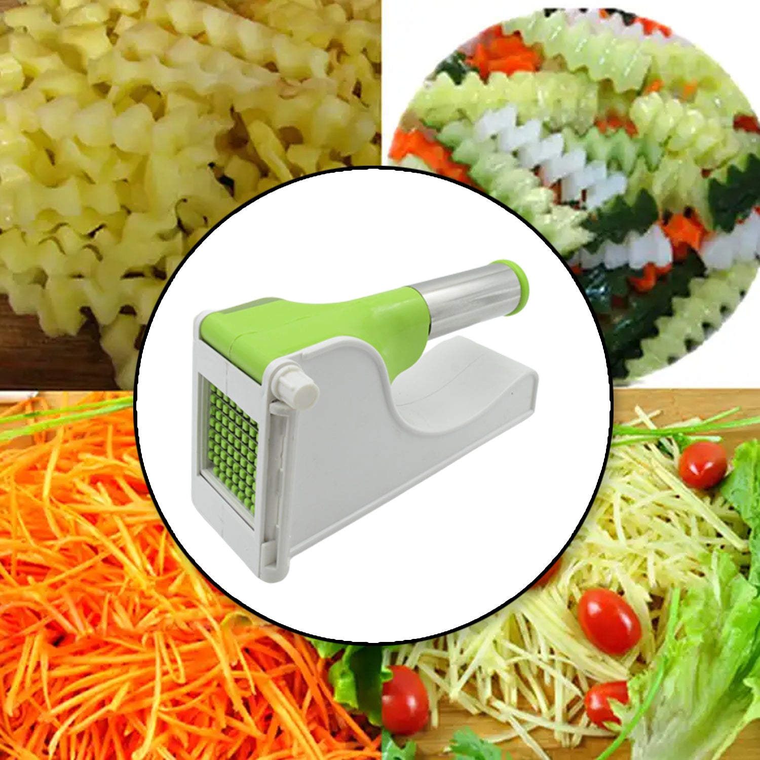 Virgin Plastic Potato Chipser and Slicer with Container