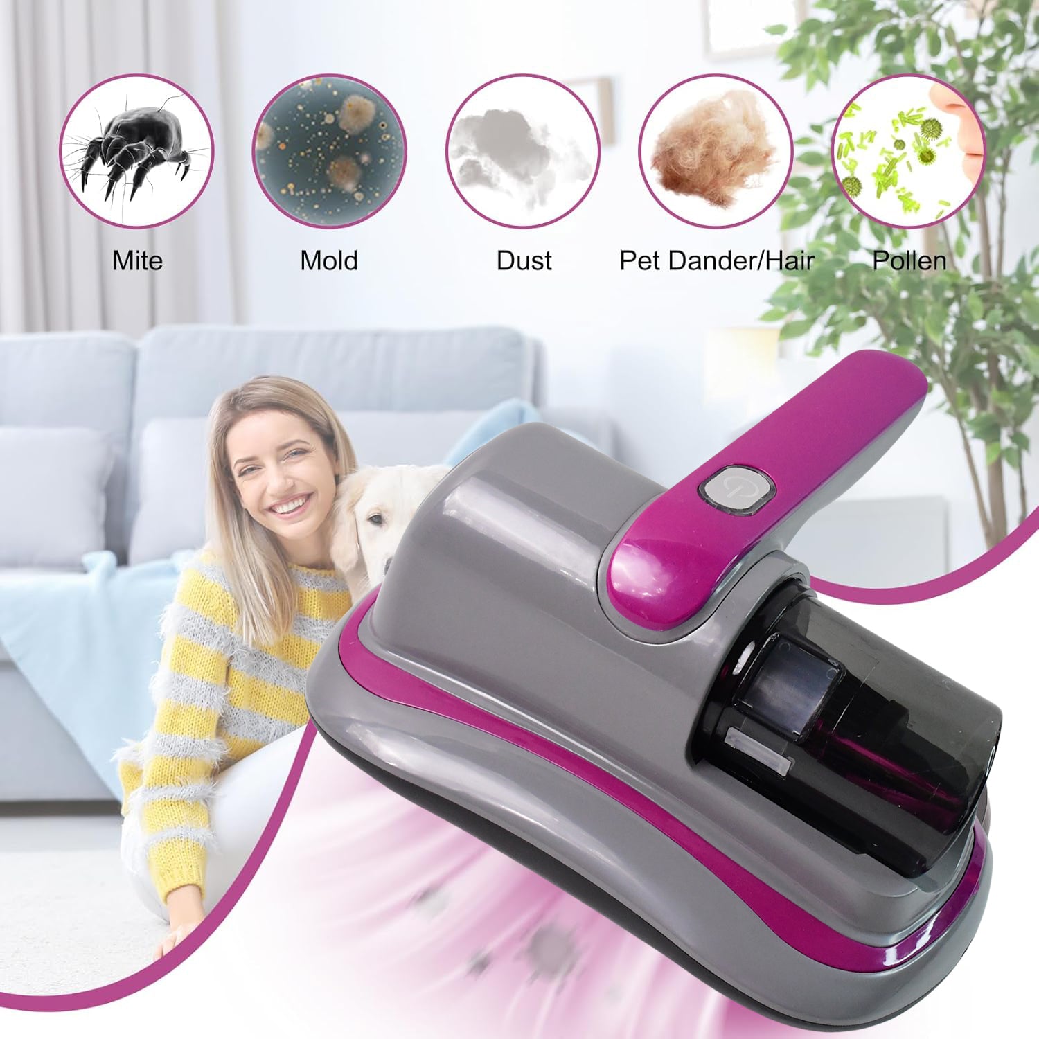 Powerful Suction Handheld Vacuum Cleaner - Cordless, Low Noise