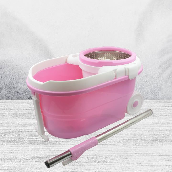 Spin Mop with Bucket – Steel Handle Floor Cleaner & Cleaning Tool Set