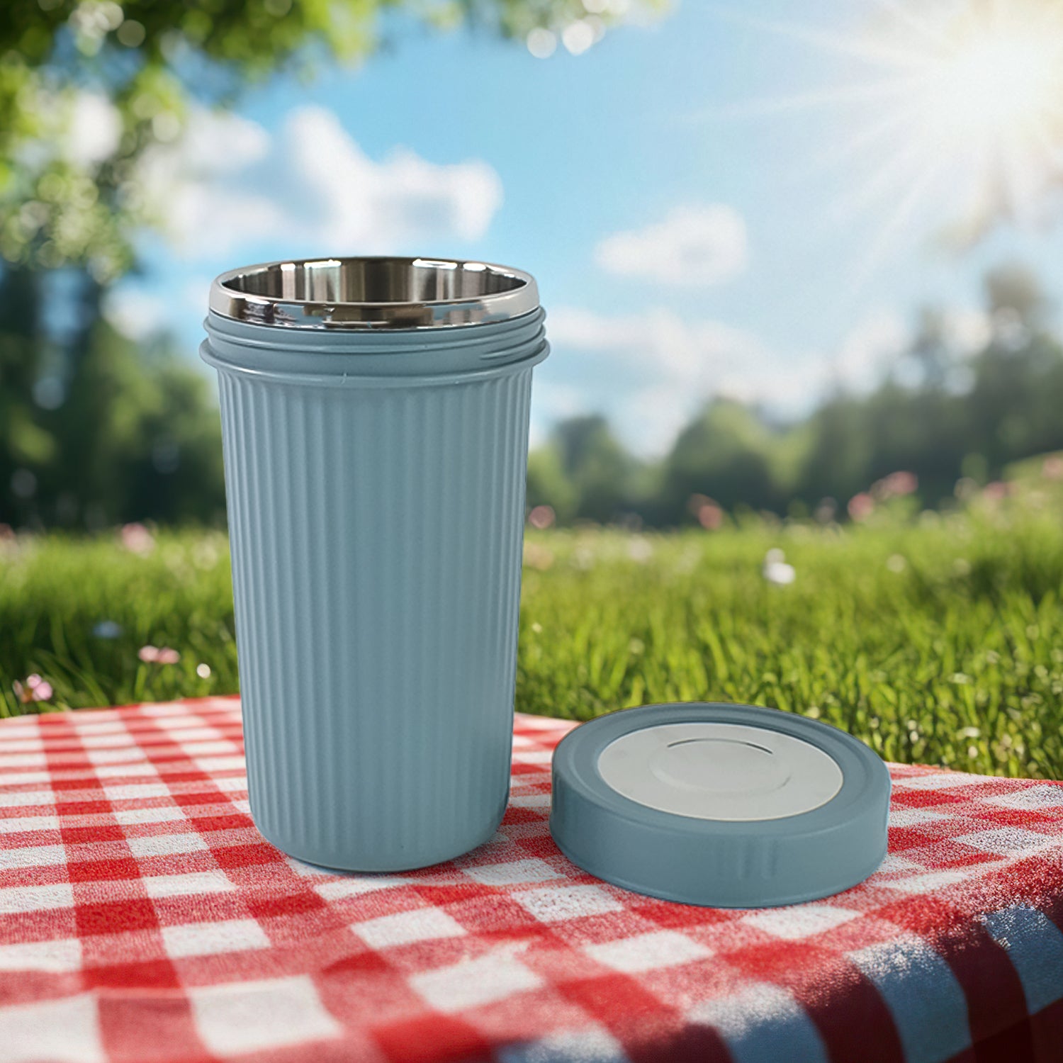 Apex Double Wall Steel Travel Glass 500ml – 1 Pc (Mix Color)