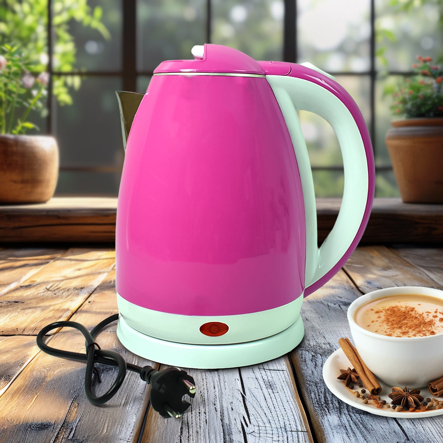 1500W Stainless Steel Electric Kettle – 2 Liter Capacity