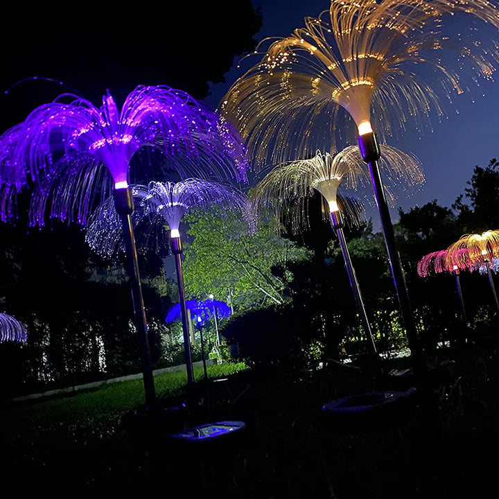 2pcs Solar Garden Lights – 7-Color Changing Waterproof Decor