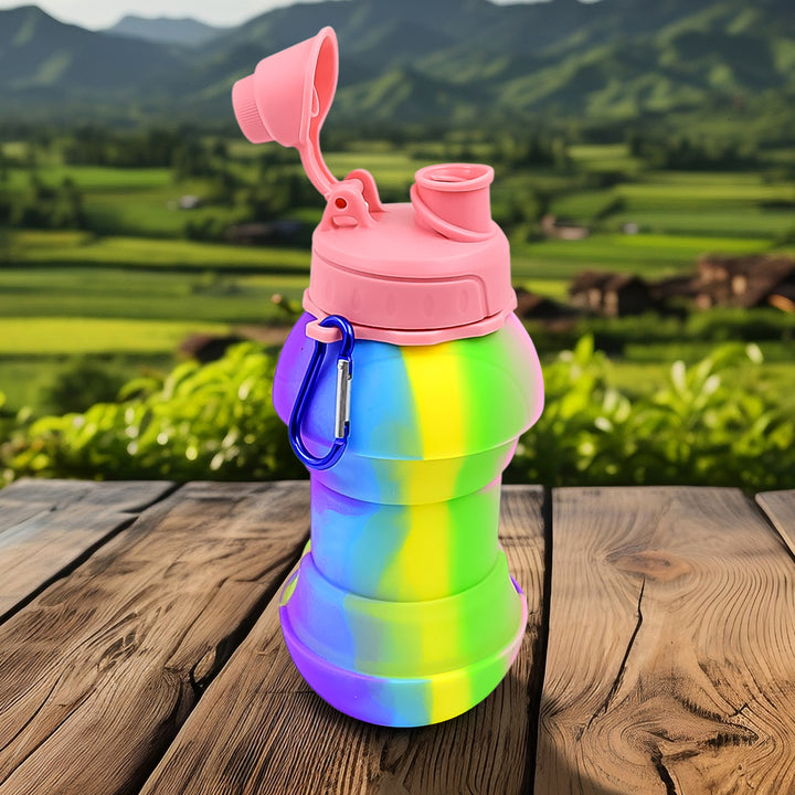 Collapsible Silicone Sports Water Bottle – 260ml, 20cm Folding
